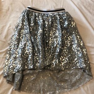 Little girls sequin high-low skirt🖤🖤